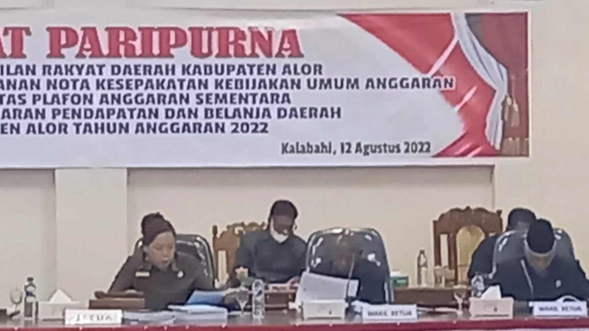 Ini KUA PPAS Perubahan APBD Alor TA.2022 Yang Diteken Bupati dan Pimpinan DPRD   