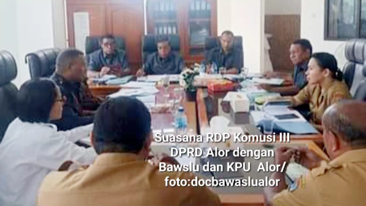 Komisi I DPRD Alor RDP Dengan KPU dan Bawaslu Alor Trekait Kesiapan Menuju Pemilu 2024