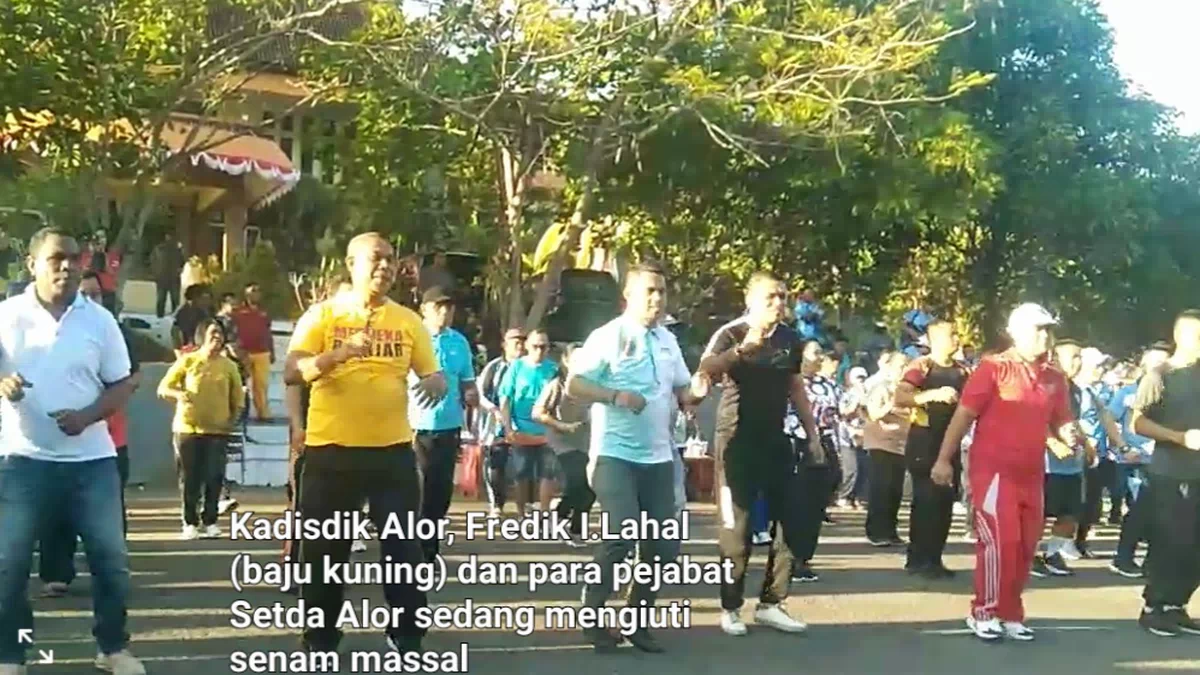 Dimotori Disdik Alor, Ribuan ASN Jalan Santai dan Senam Massal Meriahkan HUT RI Ke-78
