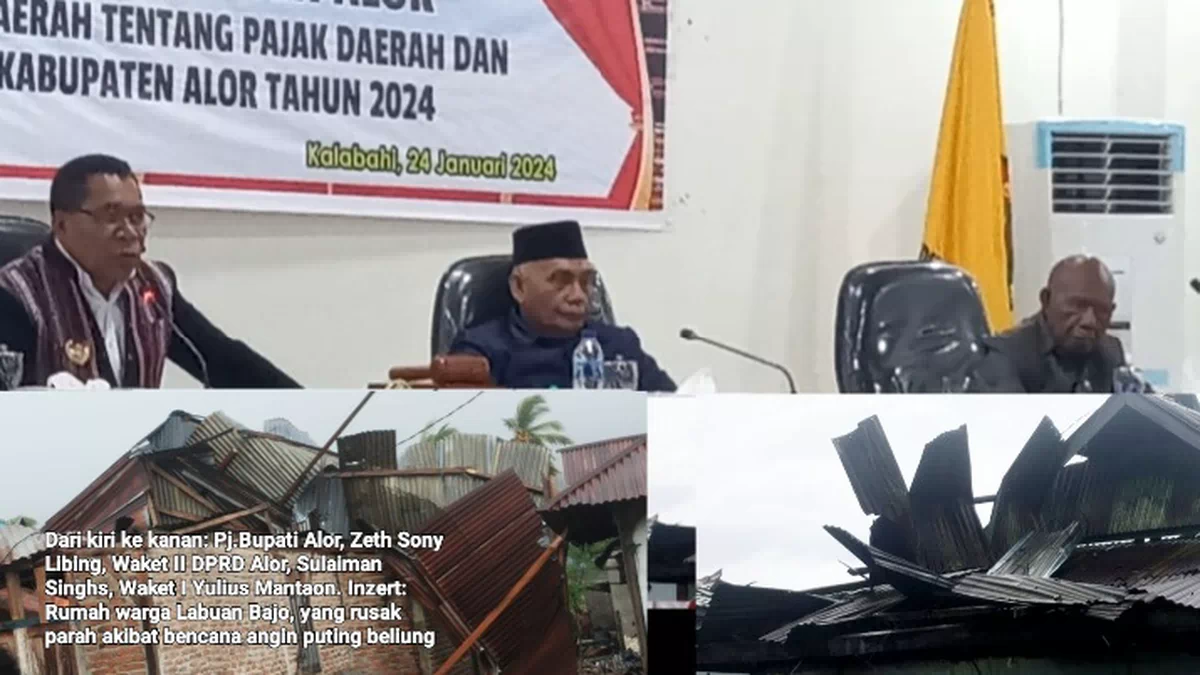 Di Paripurna DPRD, Pj.Bupati Alor Nyatakan Bencana Labuan Bajo dan Mangkraknya Gedung SD di Mataru. Dewan Singgung BTT