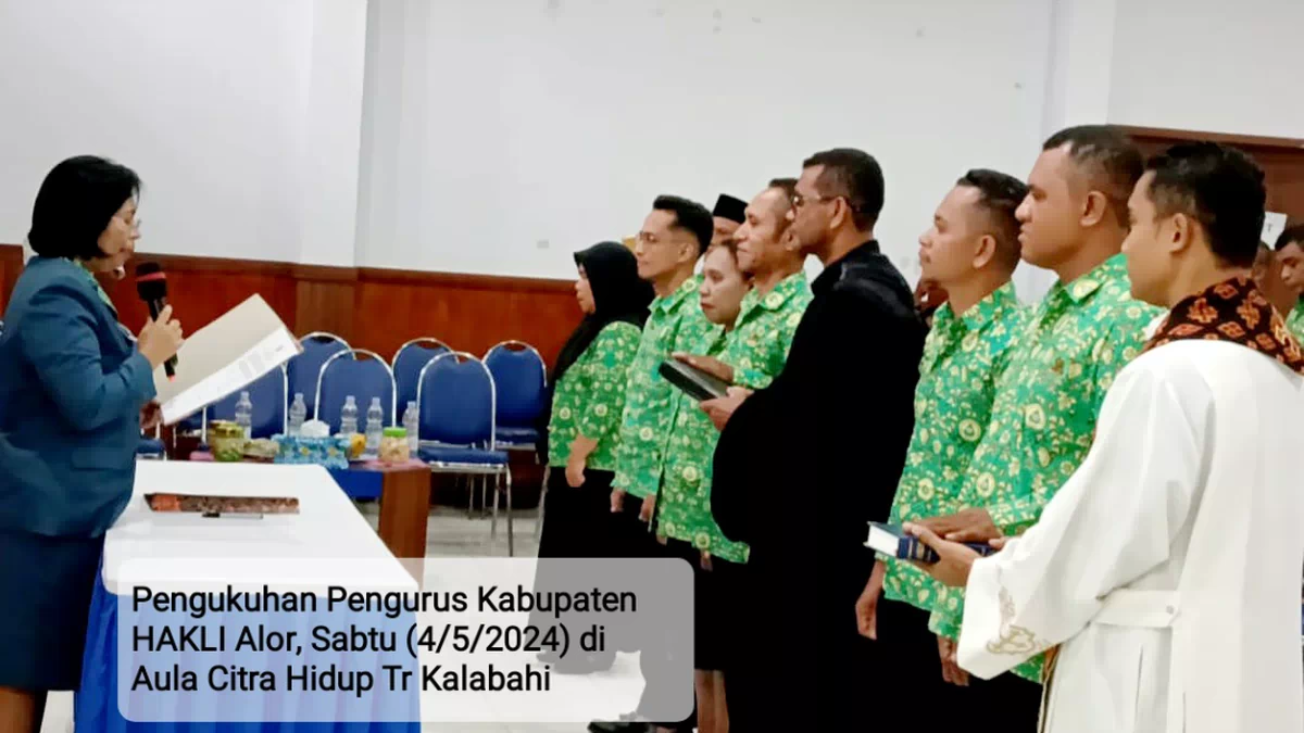 Lantik HAKLI Alor, Johan: Kita Sehatkan Lingkungan dan Lingkungan Sehatkan Kita. Yusran Ungkap Tantangan Yang Dihadapi