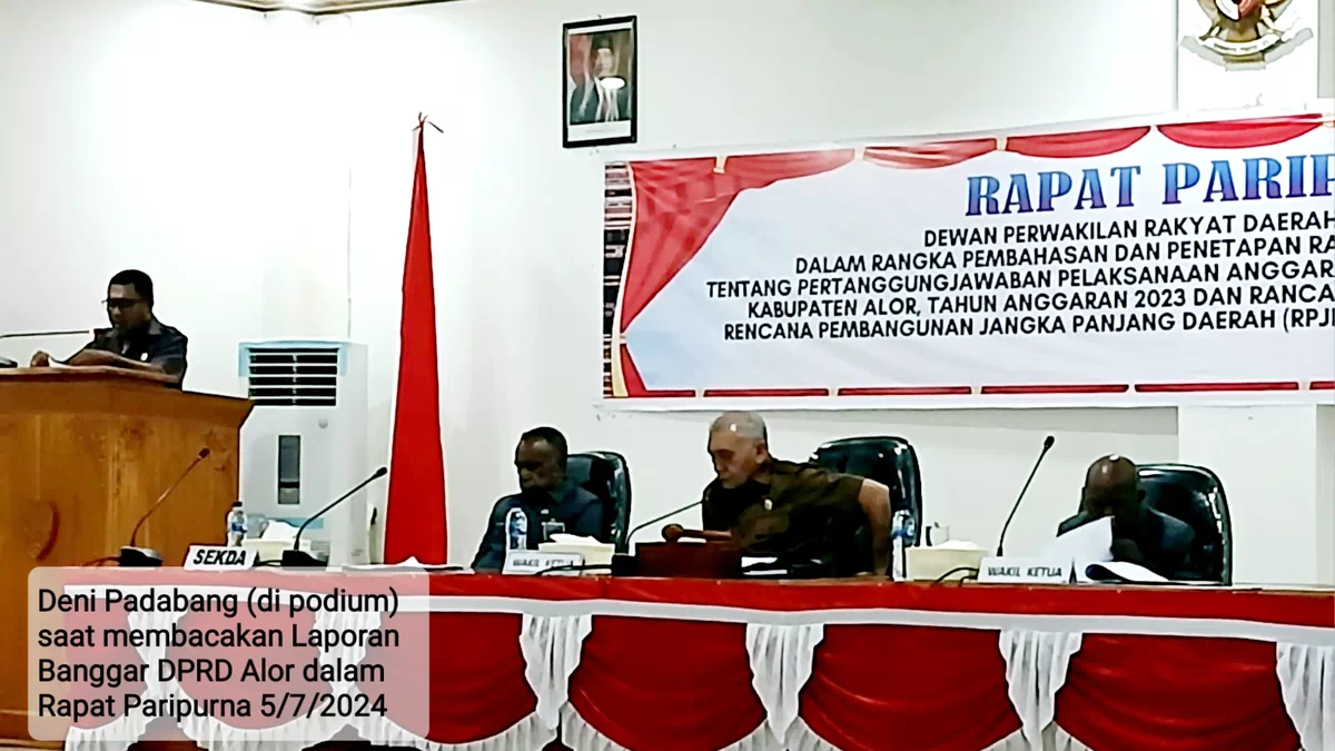 Serapan APBD Alor 2024 Baru 28,59 %, Tumpukan Dokumen Lambat Didisposisi. Banggar DPRD Nilai Pj.Bupati Terlalu Jalan-jalan