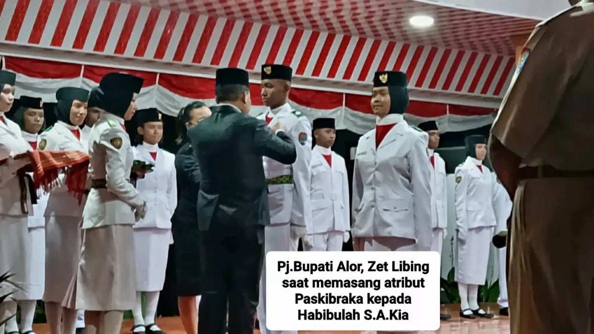 Pj.Bupati Alor Harap Paskibraka Jalankan Tugas Dengan Baik. Mendagri Jadi Irup Saat Penurunan Bendera
