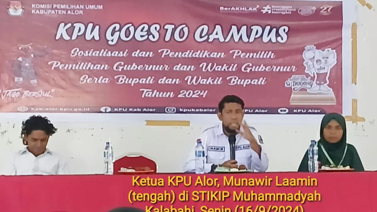 KPU Alor Goes To Campus Untuk Sosdik Pemilih Pilkada 2024. Nawir : 62,34 % Pemilih Alor Anak Muda