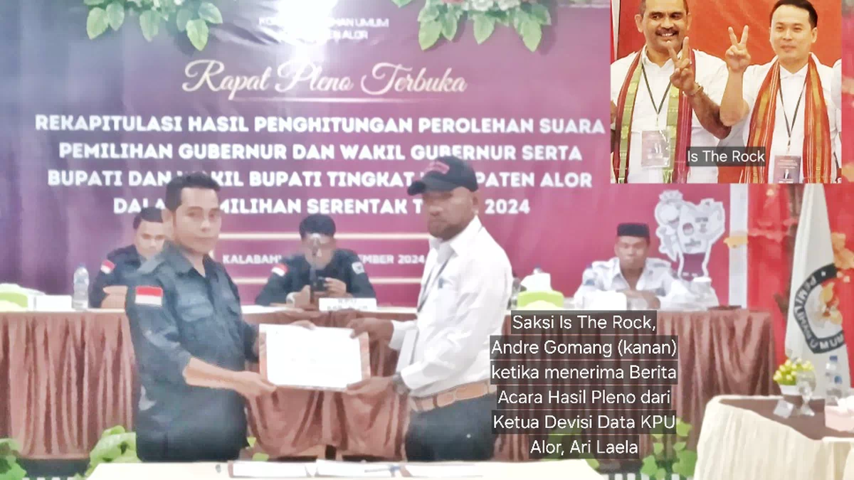 Pleno KPU Alor Tuntas, Is The Rock Raih Suara Tertinggi