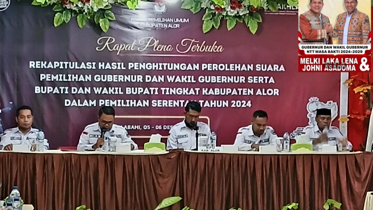 Melki-Johni Menang, 85.469 Suara Dari Alor. Telah Diplenokan di KPU NTT