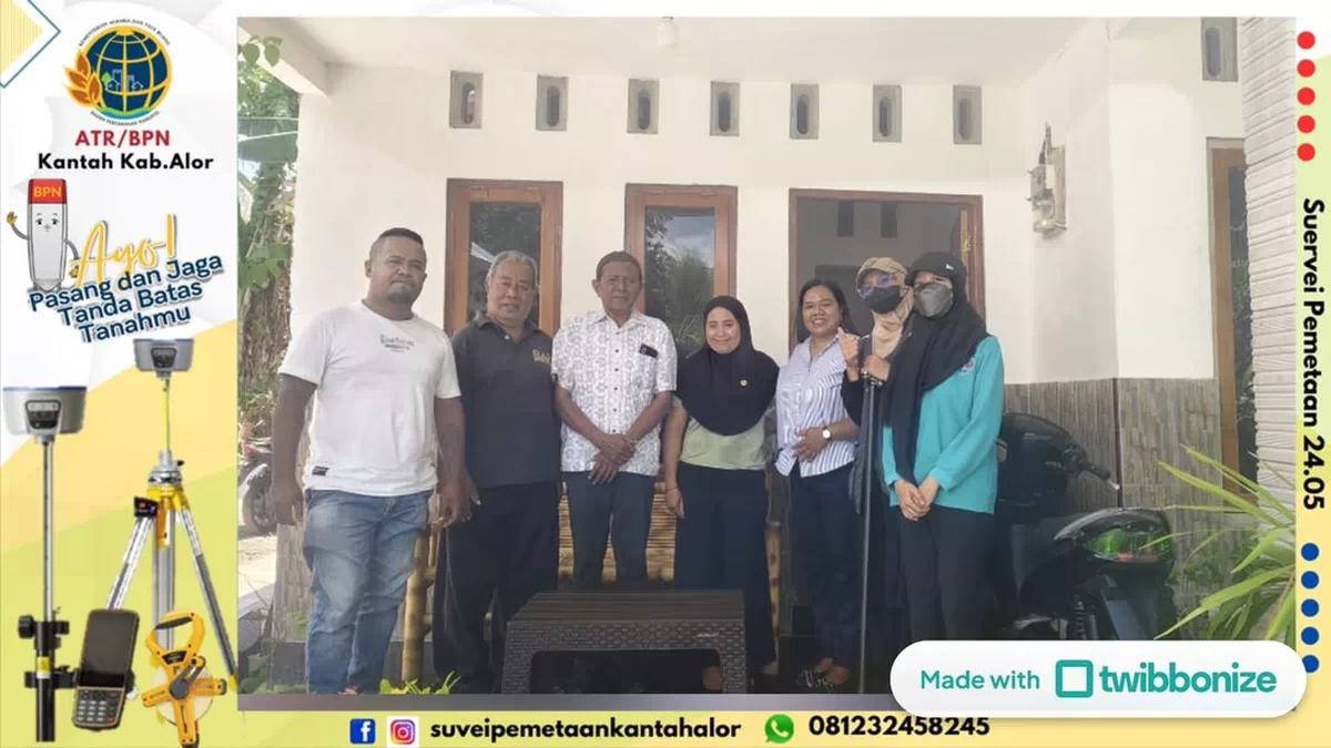 Pengukuran dan Pemecahan Tanah Oleh Tim Kantah Alor di Lendola Aman