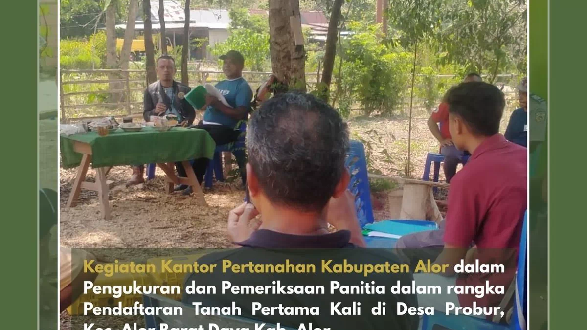 Pengukuran dan Pemeriksaan Tanah Gereja SJA Probur-Alor Barat Daya Berlangsung Lancar
