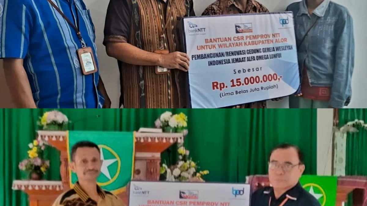 Gubernur Melalui Bank NTT Serahkan CSR Untuk Dua Rumah Ibadah di Alor