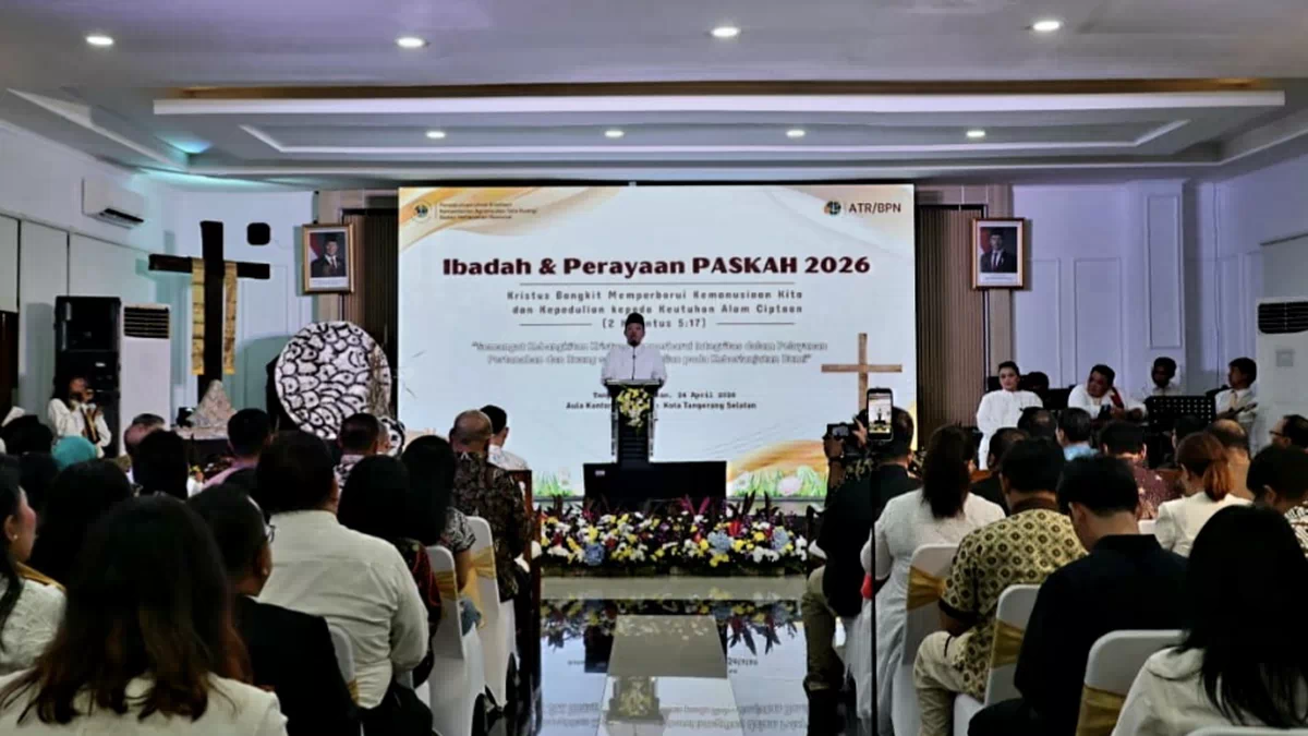 Hadiri Perayaan Paskah Kementerian ATR/BPN, Menteri Nusron: Paskah Membangun Semangat Kebangkitan Bangsa