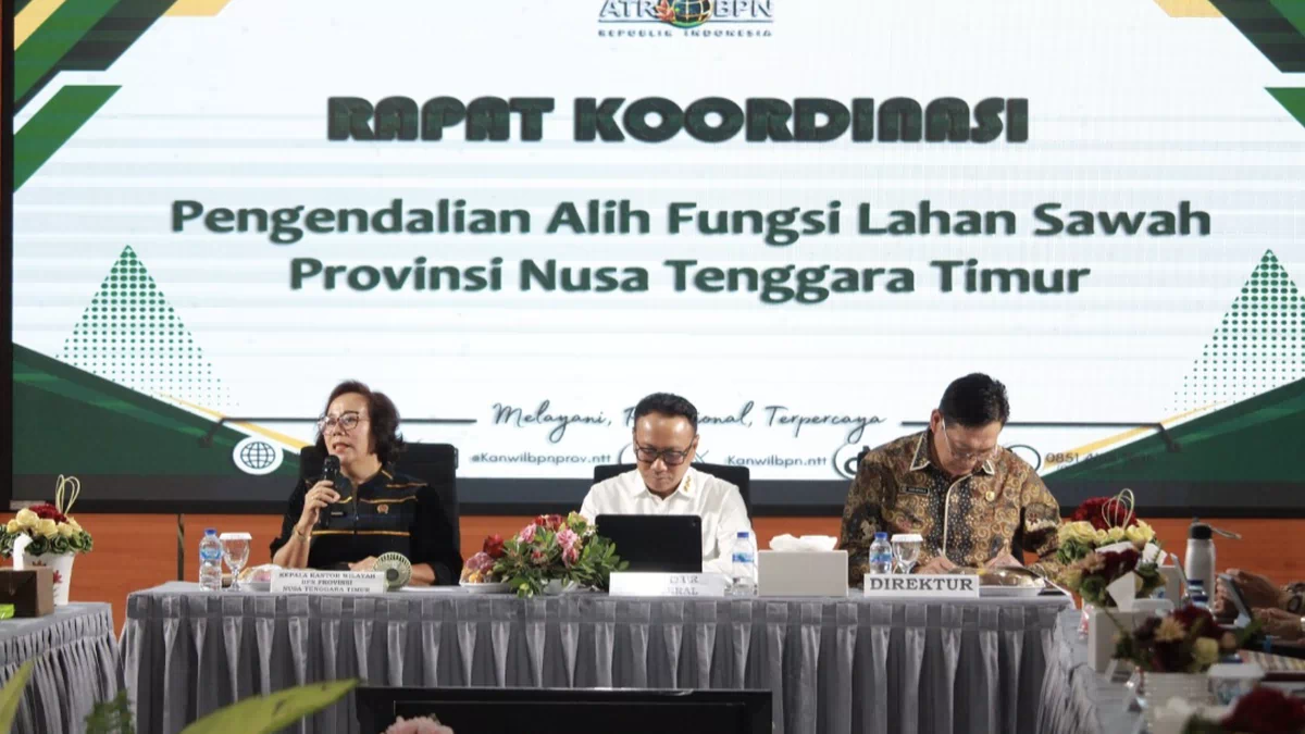 Kakantah Alor dan Wabup Alor Hadiri Rakor Pengendalian Alih Fungsi Lahan Sawah