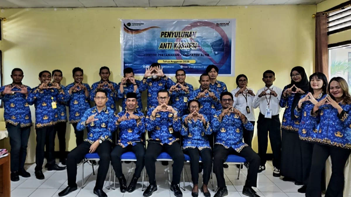 Sosialisasi Anti Korupsi di Kantah Alor, Malelak: Korupsi Itu Musuh Bersama