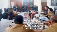 Komisi I DPRD Alor RDP Dengan KPU dan Bawaslu Alor Trekait Kesiapan Menuju Pemilu 2024