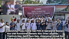 Bawaslu Alor Sebut Sejumlah Kerawanan Coklit Data Pemilih. Launching Posko Kawal Hak Pilih