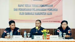 Penanganan Pelanggaran Pilkada Hanya Dalam 5 Hari. Bawaslu Alor: Politik Uang, Pemberi dan Penerima Diproses Hukum