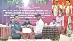 Pleno KPU Alor Tuntas, Is The Rock Raih Suara Tertinggi