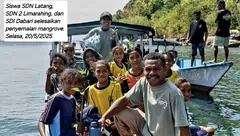 TSI Gelar Field Trip Kurikulum Konservasi Laut Untuk 9 SD di Pulau Pura-Alor