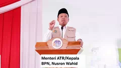 Di Momen Pencanangan GEMAPATAS 2025, Menteri Nusron: Semua Masyarakat Wajib Pasang Patok