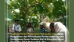 Kantah Alor Lakukan Pengukuran Untuk Pendaftaran Tanah Pertama Kali di Welai Timur