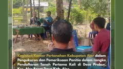 Pengukuran dan Pemeriksaan Tanah Gereja SJA Probur-Alor Barat Daya Berlangsung Lancar