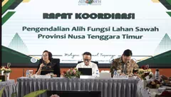 Kakantah Alor dan Wabup Alor Hadiri Rakor Pengendalian Alih Fungsi Lahan Sawah