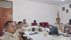Kakantah Alor Bersama Pejabat dan Staf Terkait Ikuti Entry Meeting Tindak Lanjut Hasil Audit Kanwil BPN NTT
