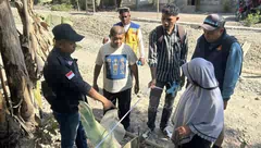 Penuhi Permohonan Kasat Reskrim Polres Alor, Kantah Alor Ukur Pengembalian Batas Tanah di Kelurahan Kabir
