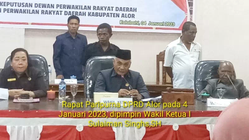Ini 14 Rapat Paripurna DPRD Alor Di 4 Bulan Terakhir Tahun Sidang 2022